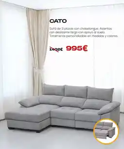 OKSofas Cato - sofá de 3 plazas con chaiselongue oferta