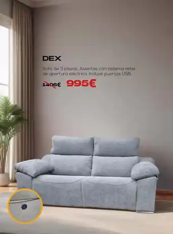 OKSofas Dex - sofá de 3 plazas oferta