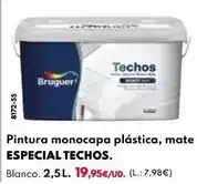 BricoCentro Pintura monocapa plástica, mate especial techos oferta