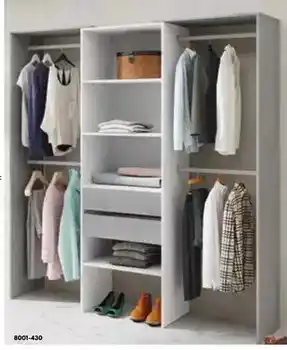 BricoCentro Vestidor 2 cajones + 4 barras + estantes oferta