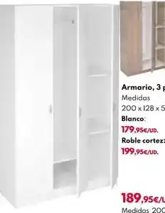 BricoCentro Armario, 3 puertas oferta