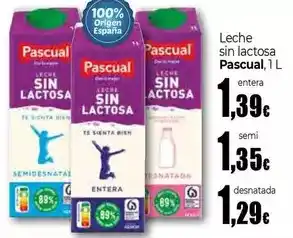 Unide Supermercados Pascual - leche sin lactosa oferta