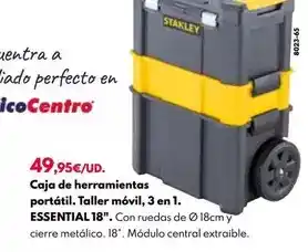 BricoCentro Stanley - caja de herramientas portátil taller móvil, 3 en 1 essential 18 oferta