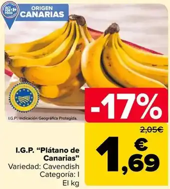 Carrefour I.g.p. “plátano de canarias oferta