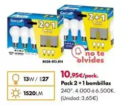 BricoCentro Garza - pack 2 + 1 bombillas oferta