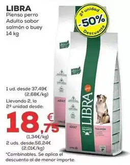 Kiwoko Libra - pienso perro adulto sabor salmon o buey oferta