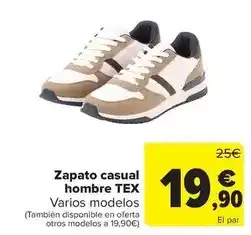 Carrefour Tex - zapato casual hombre oferta