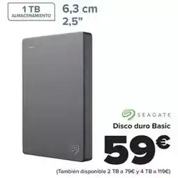 Carrefour Seagate - disco duro basic oferta