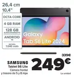 Carrefour Samsung - tablet s6 lite oferta