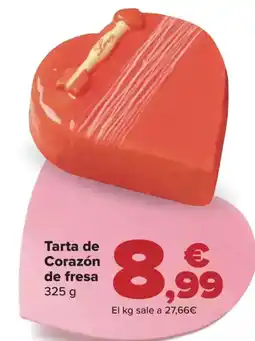 Carrefour Tarta de Corazón de fresa oferta