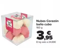 Carrefour Nubes Corazón baño cubo oferta