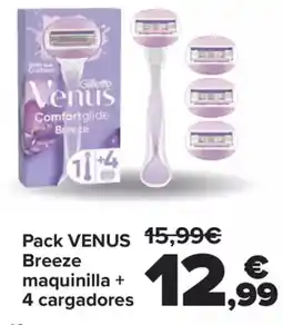 Carrefour VENUS Pack Breeze maquinilla + 4 cargadores oferta