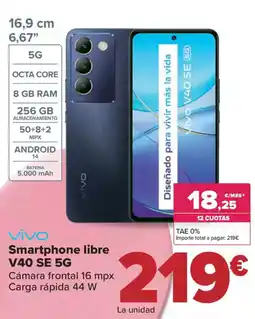 Carrefour VIVO Smartphone libre V40 SE 5G oferta