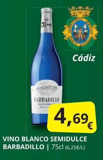 Supermercados MAS BARBADILLO Vino blanco semidulce oferta