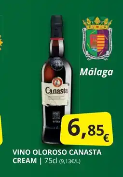 Supermercados MAS Vino oloroso canasta cream oferta