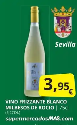 Supermercados MAS Vino frizzante blanco milbesos de rocio oferta