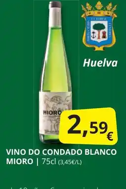 Supermercados MAS MIORO Vino do condado blanco oferta