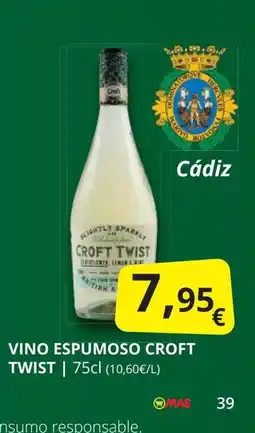 Supermercados MAS CROFT TWIST Vino espumoso oferta