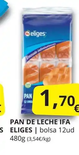 Supermercados MAS IFA ELIGES Pan de leche oferta