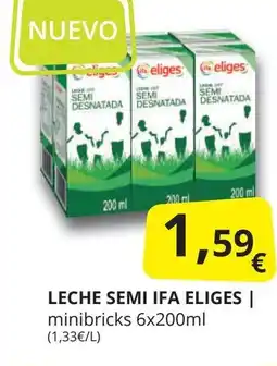 Supermercados MAS IFA ELIGES Leche semi oferta