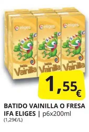 Supermercados MAS IFA ELIGES Batido vainilla o fresa oferta