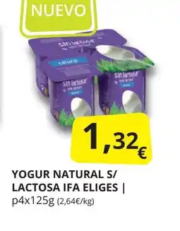 Supermercados MAS IFA ELIGES Yogur natural s/ lactosa oferta