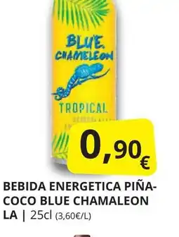 Supermercados MAS Bebida energetica piña- coco blue chamaleon la oferta