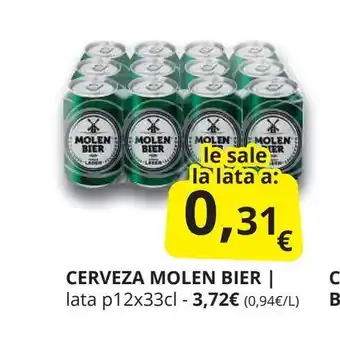 Supermercados MAS MOLENBIER Cerveza oferta