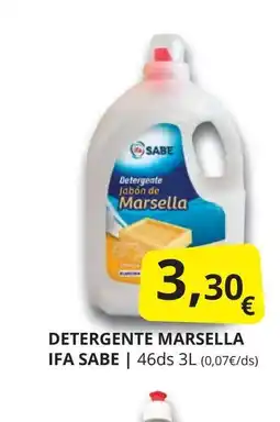 Supermercados MAS IFA SABE Detergente marsella oferta