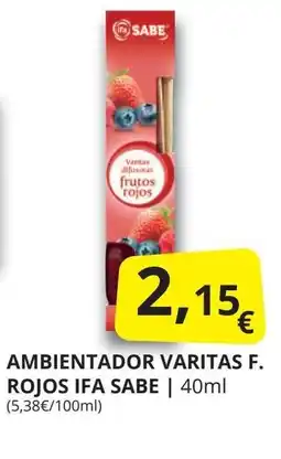 Supermercados MAS IFA SABE Ambientador varitas f. rojos oferta