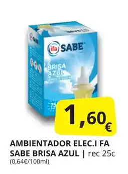 Supermercados MAS Ambientador elec.i fa sabe brisa azul oferta