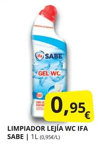 Supermercados MAS IFA SABE Limpiador lejía wc oferta