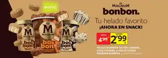 Supermercados MAS Helado bombón salted caramel, gold caramel o white cookie oferta