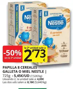 Supermercados MAS Papilla 8 cereales galleta o miel nestle oferta