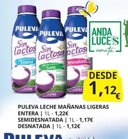 Supermercados MAS PULEVA leche mañanas ligeras oferta