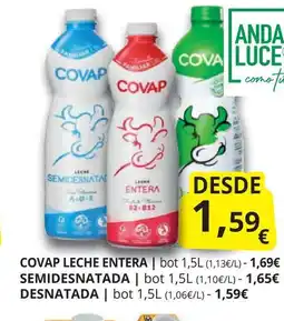 Supermercados MAS COVAP leche entera oferta