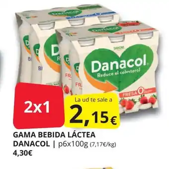 Supermercados MAS DANACOL Gama bebida láctel oferta