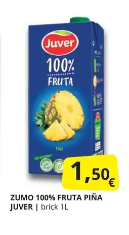 Supermercados MAS JUVER Zumo 100% fruta piña oferta