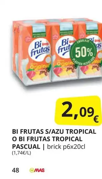 Supermercados MAS PASCUAL Bi frutas s/azu tropical o bi frutas tropical oferta