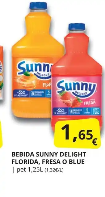 Supermercados MAS Bebida sunny delight florida, fresa o blue oferta