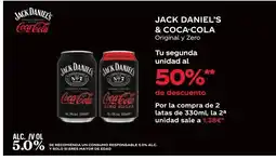 Supermercados MAS JACK DANIEL'S & COCA-COLA Original y Zero oferta