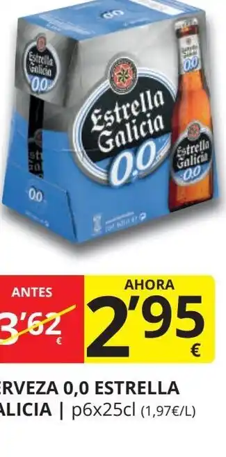 Supermercados MAS Cerveza 0,0 estrella galicia oferta