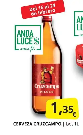 Supermercados MAS CRUZCAMPO Cerveza oferta