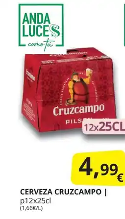 Supermercados MAS CRUZCAMPO Cerveza oferta