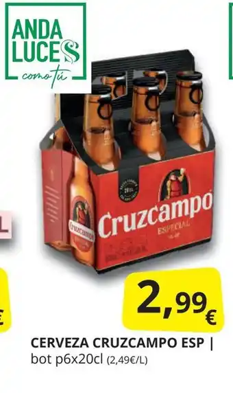 Supermercados MAS CRUZCAMPO ESP Cerveza oferta