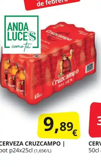 Supermercados MAS CRUZCAMPO Cerveza oferta