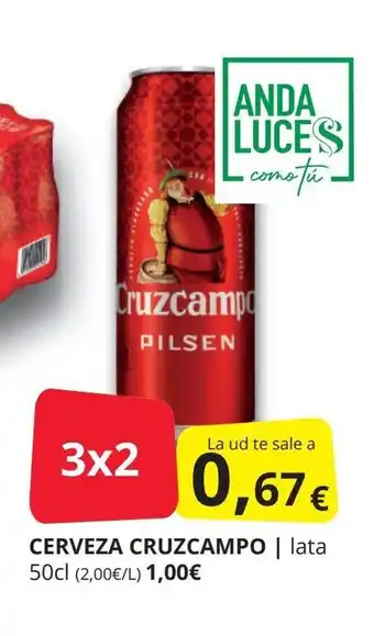 Supermercados MAS CRUZCAMPO Cerveza oferta