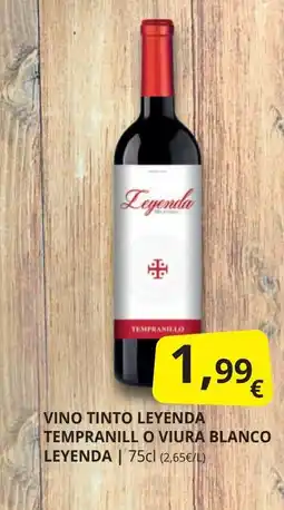 Supermercados MAS LEYENDA Vino tinto leyenda tempranillo viura blanco oferta