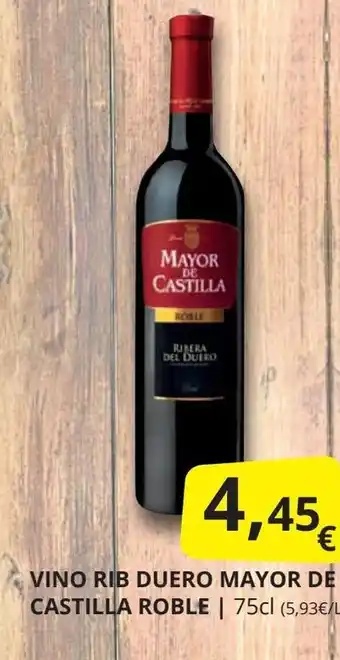 Supermercados MAS Vino rib duero mayor de castilla roble oferta