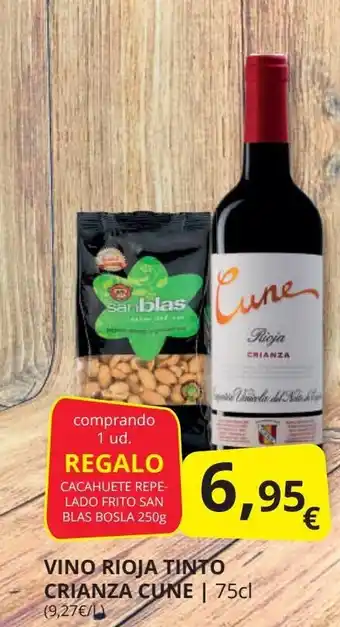 Supermercados MAS CUNE Vino rioja tinto crianza oferta